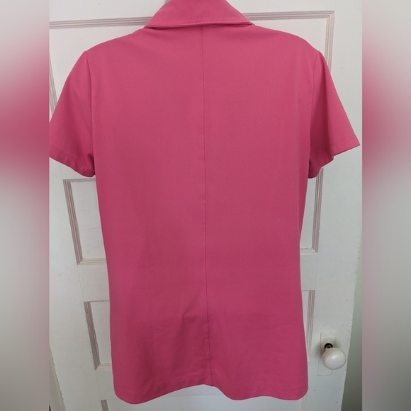 NIKE GOLF PINK DRI-FIT POLO SHORT SLEEVES COLLAR T-SHIRT SIZE LARGE - Picture 7 of 17